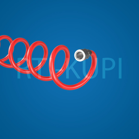 Трубка полиуретановая спиральная с фитингами 10х6,5 L=2 м